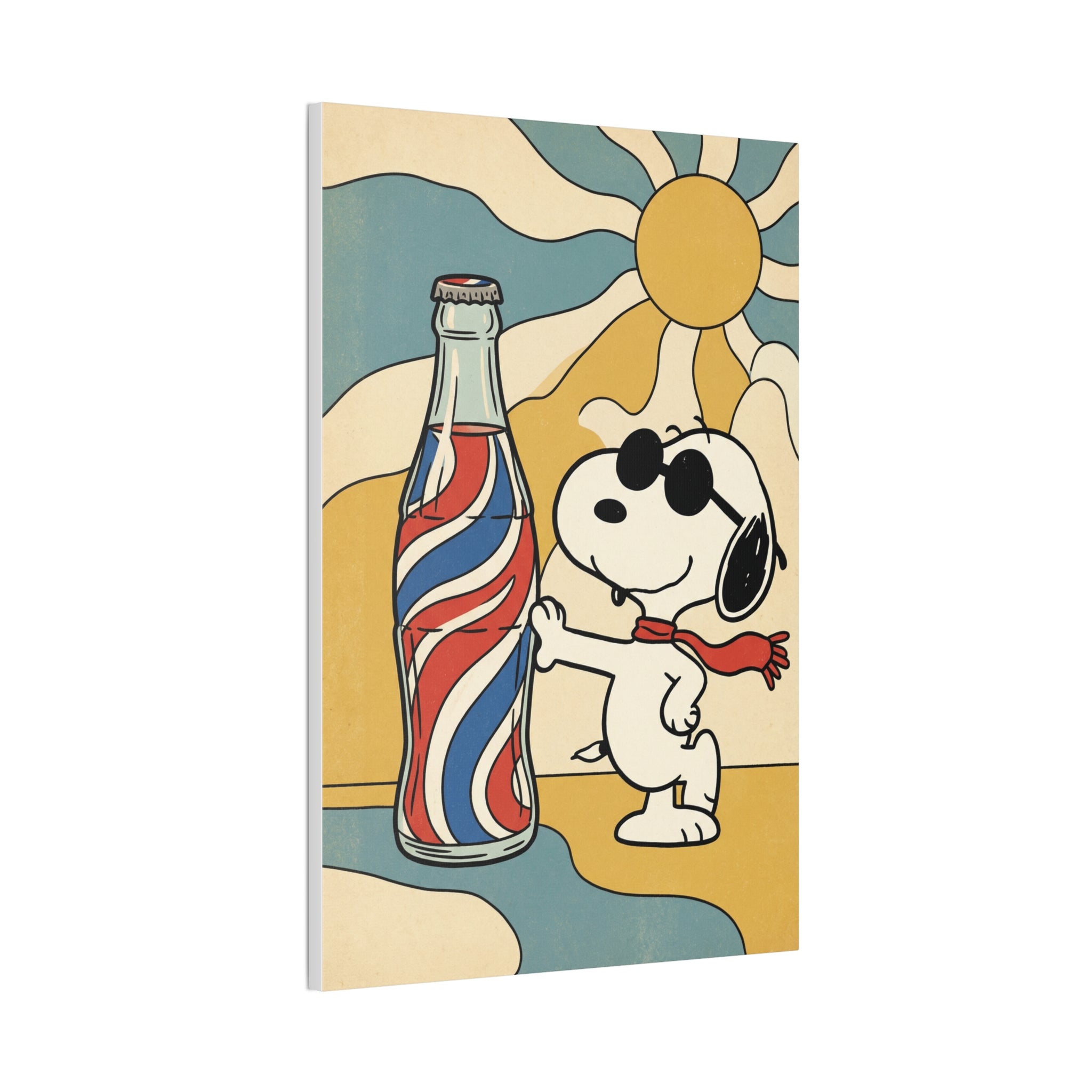 Retro Snoopy Soda Bottle Canvas