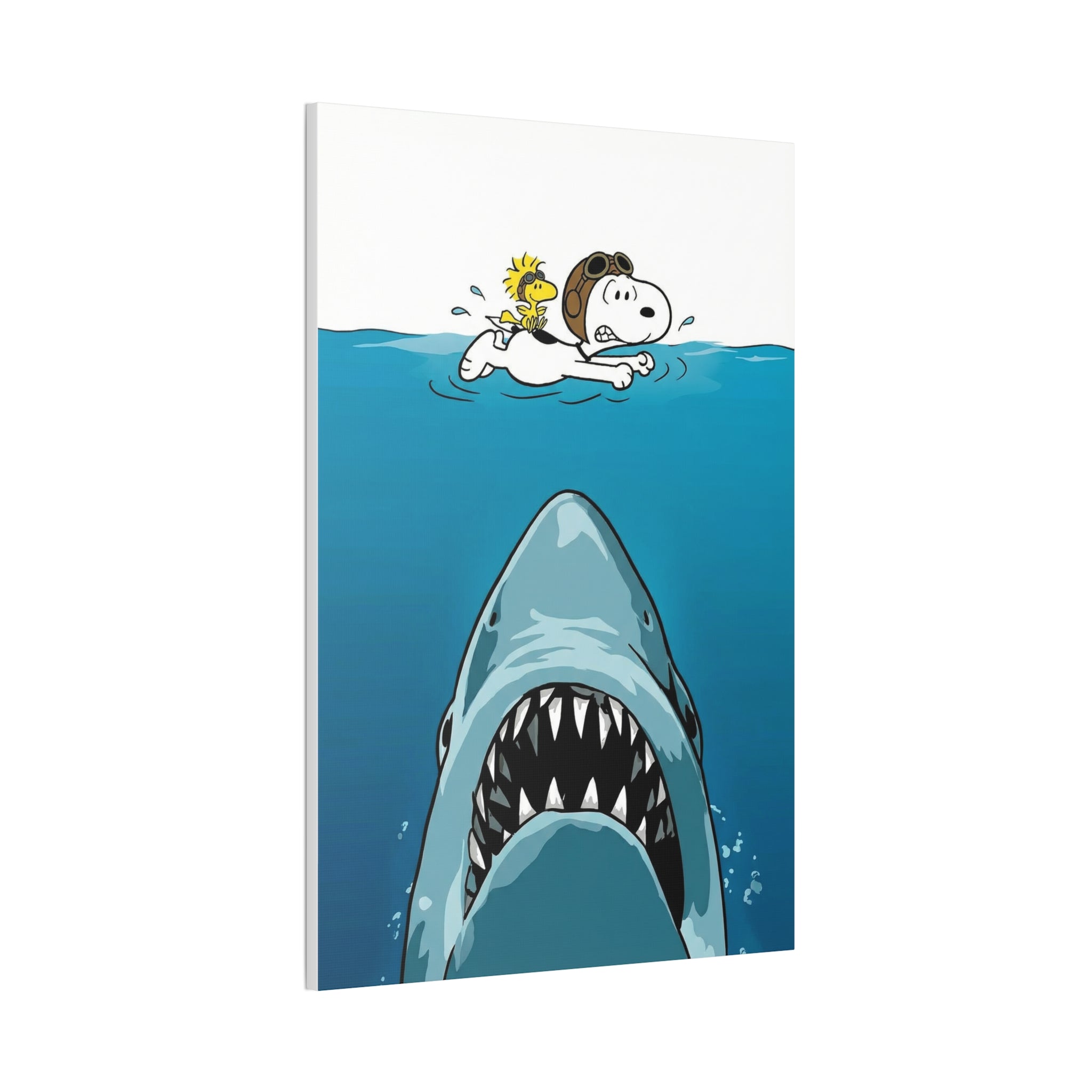 Snoopy Shark Surf Canvas