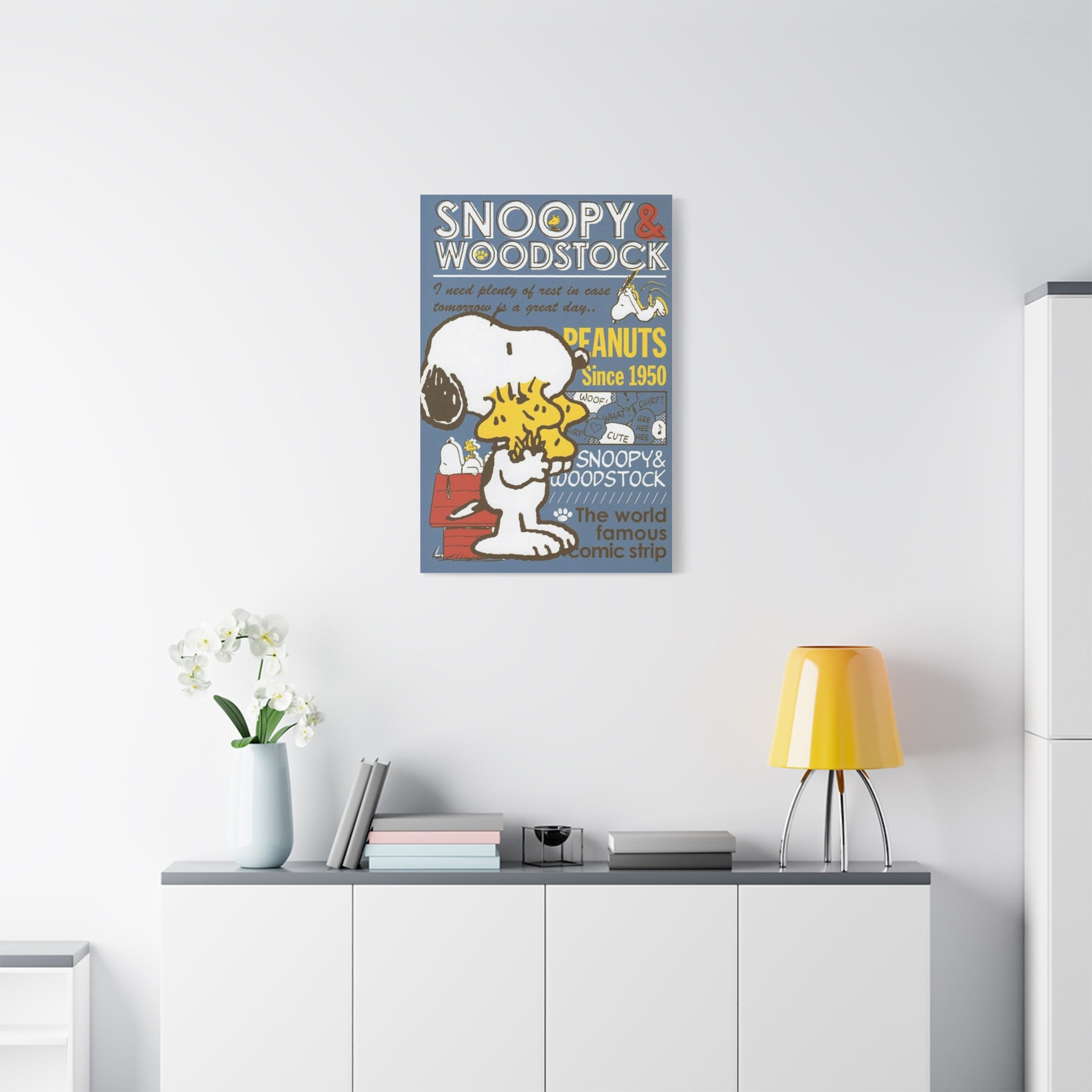 Snoopy Woodstock Poster Canvas