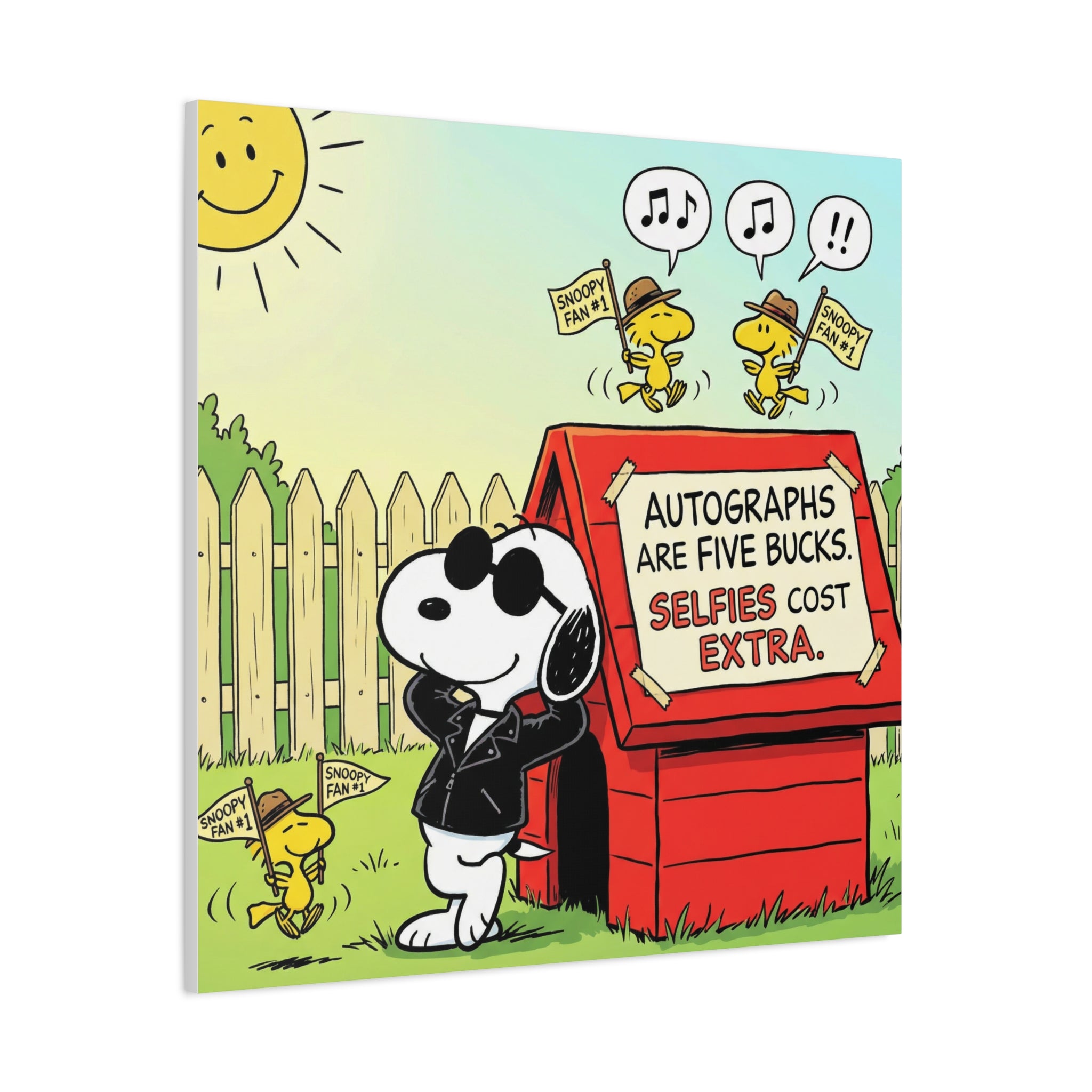 Snoopy Selfies Canvas