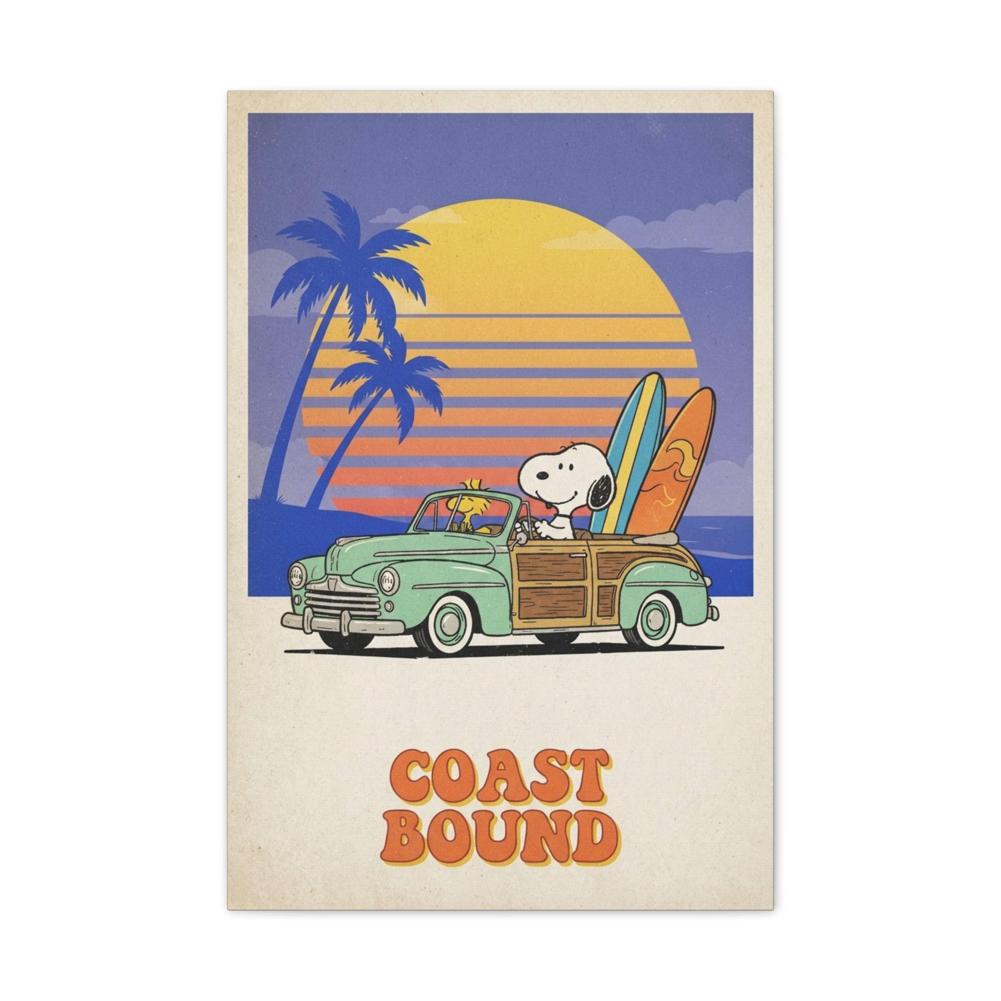 Coast Bound Snoopy Canvas