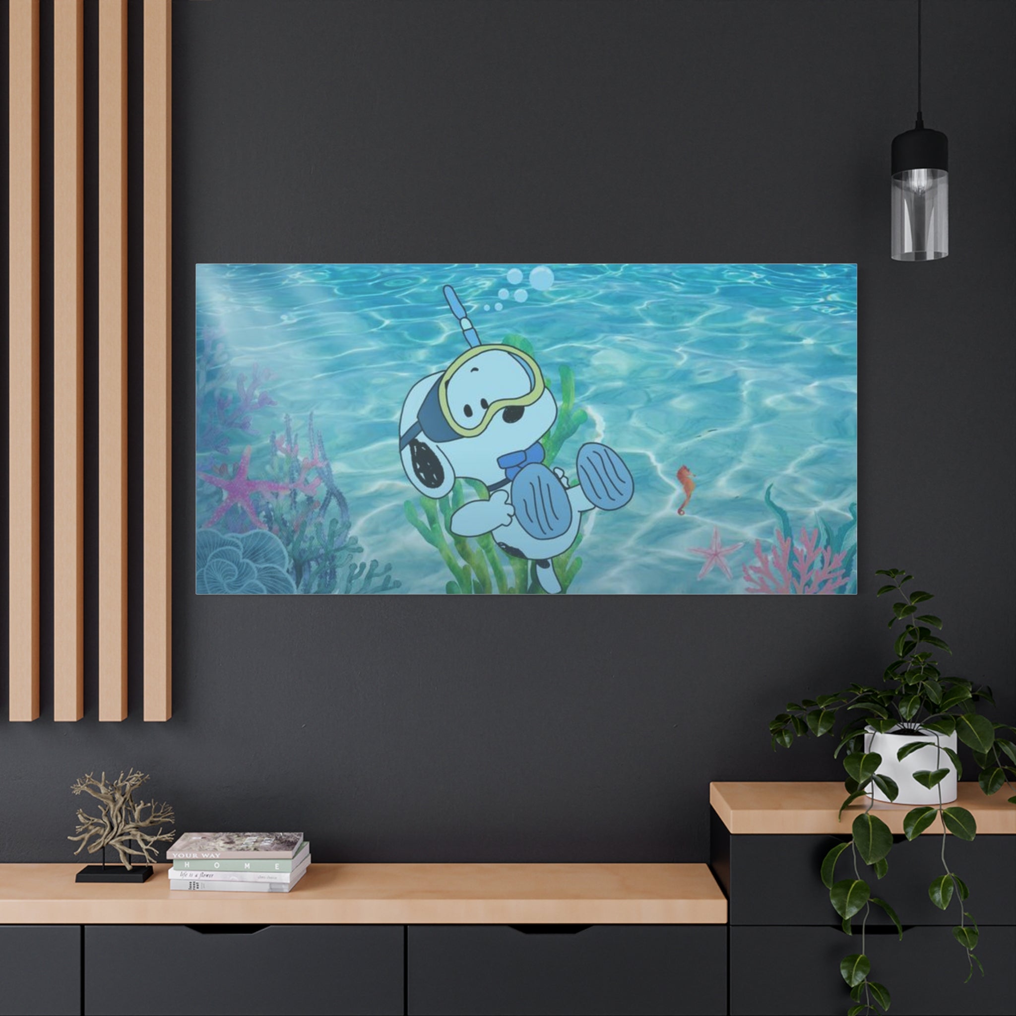 Snoopy Campfire Night Canvas
