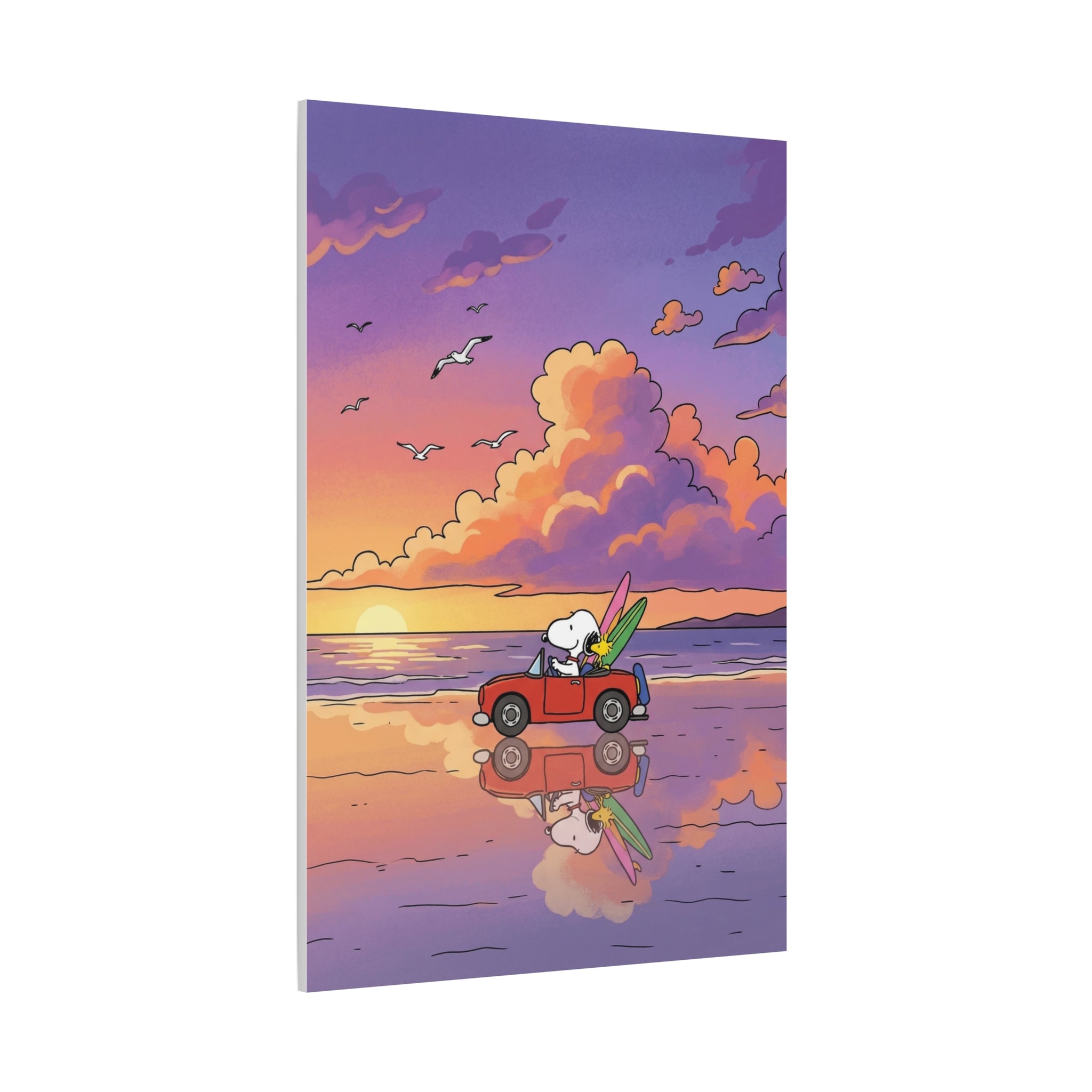 Snoopy Surf Sunset Canvas