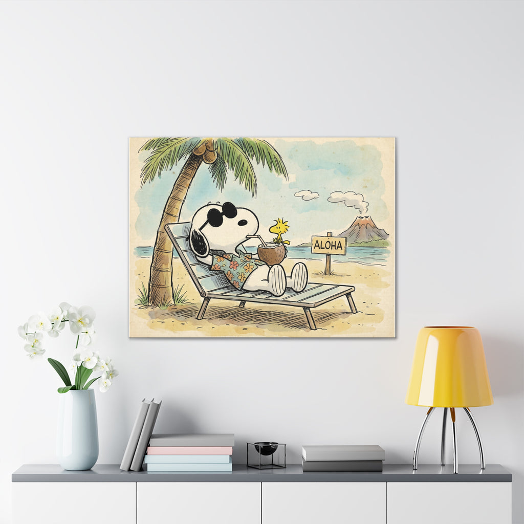 Tropical Aloha Beach Canvas