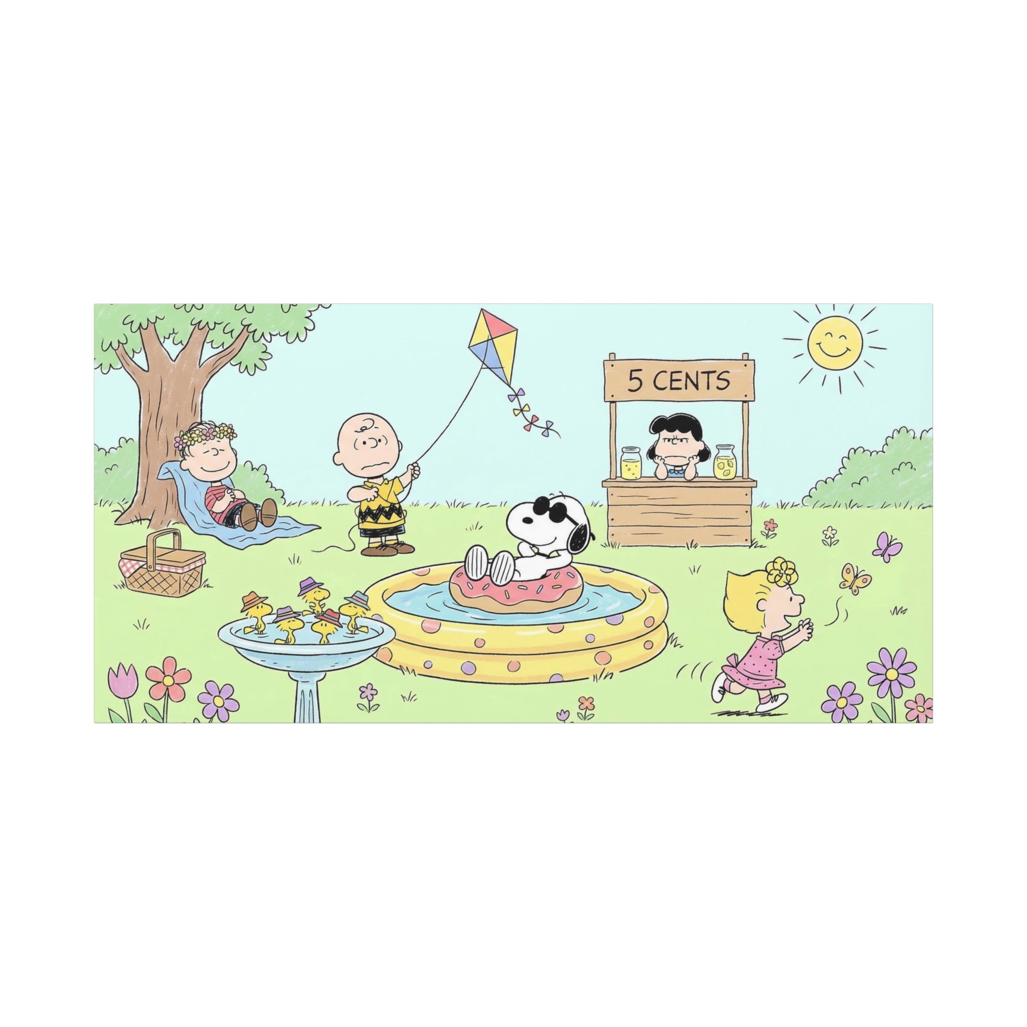 Peanuts Summer Yard Canvas