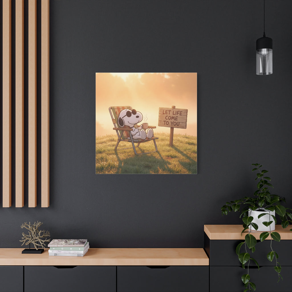 Relaxing Snoopy Canvas