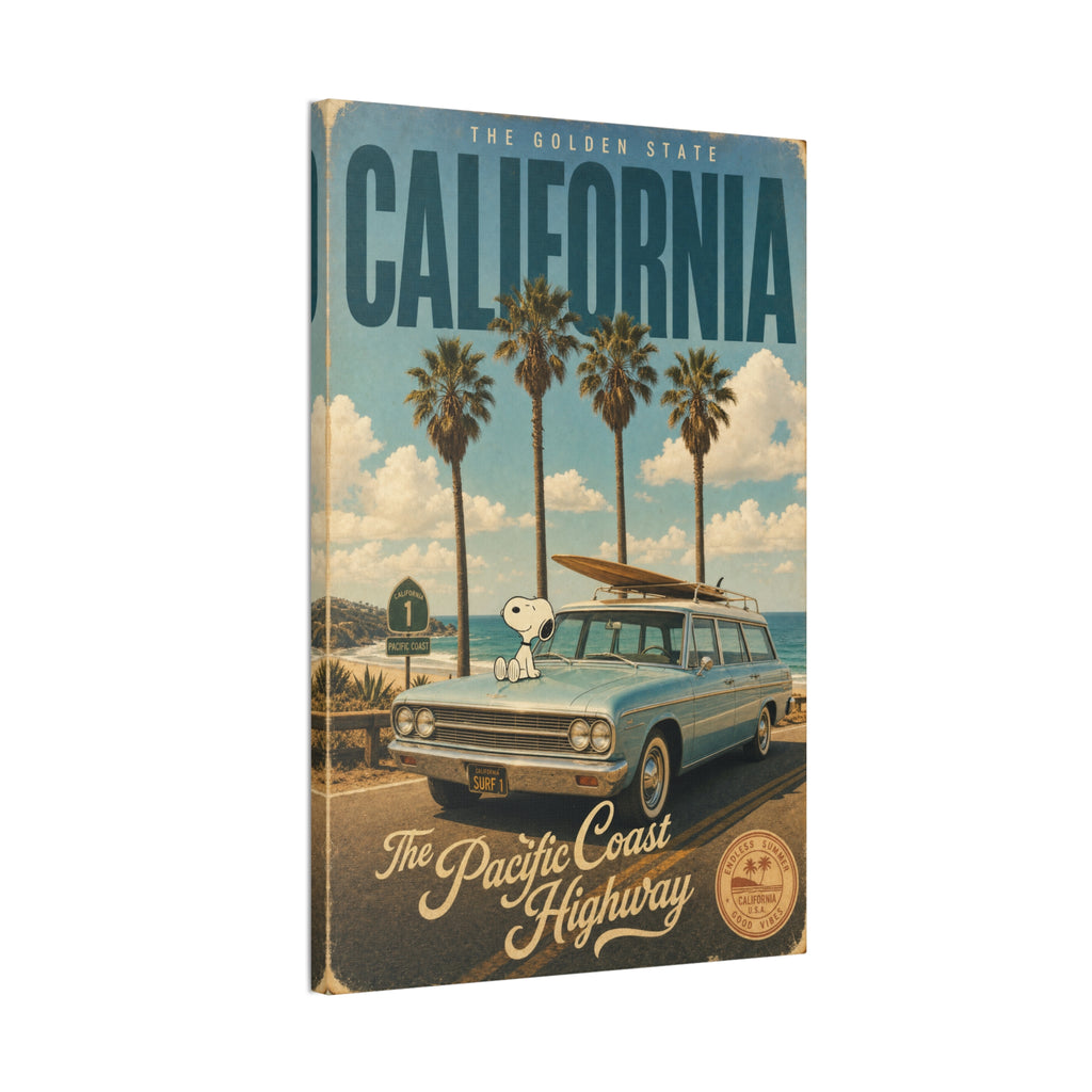 California Coast Snoopy Canvas