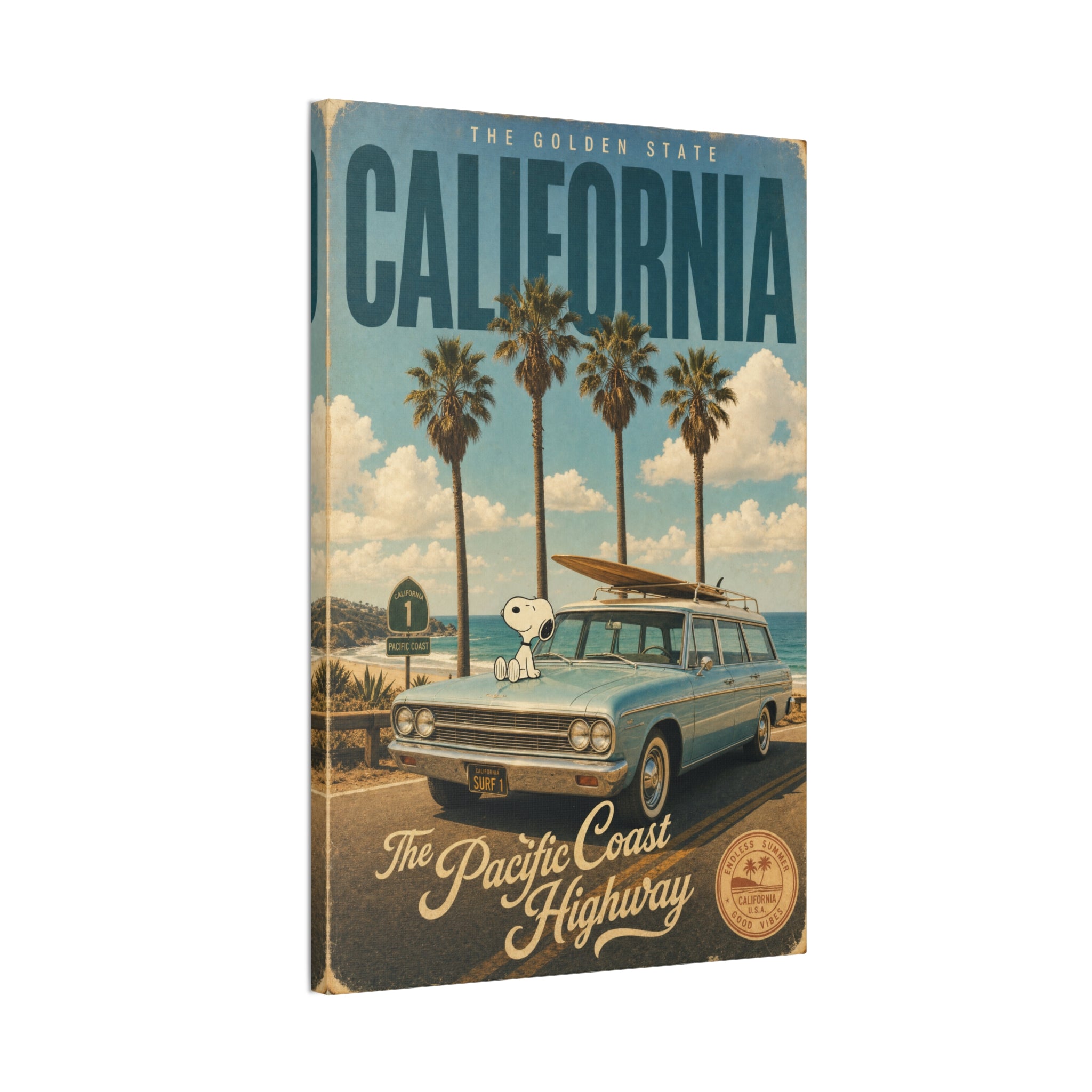California Coast Snoopy Canvas
