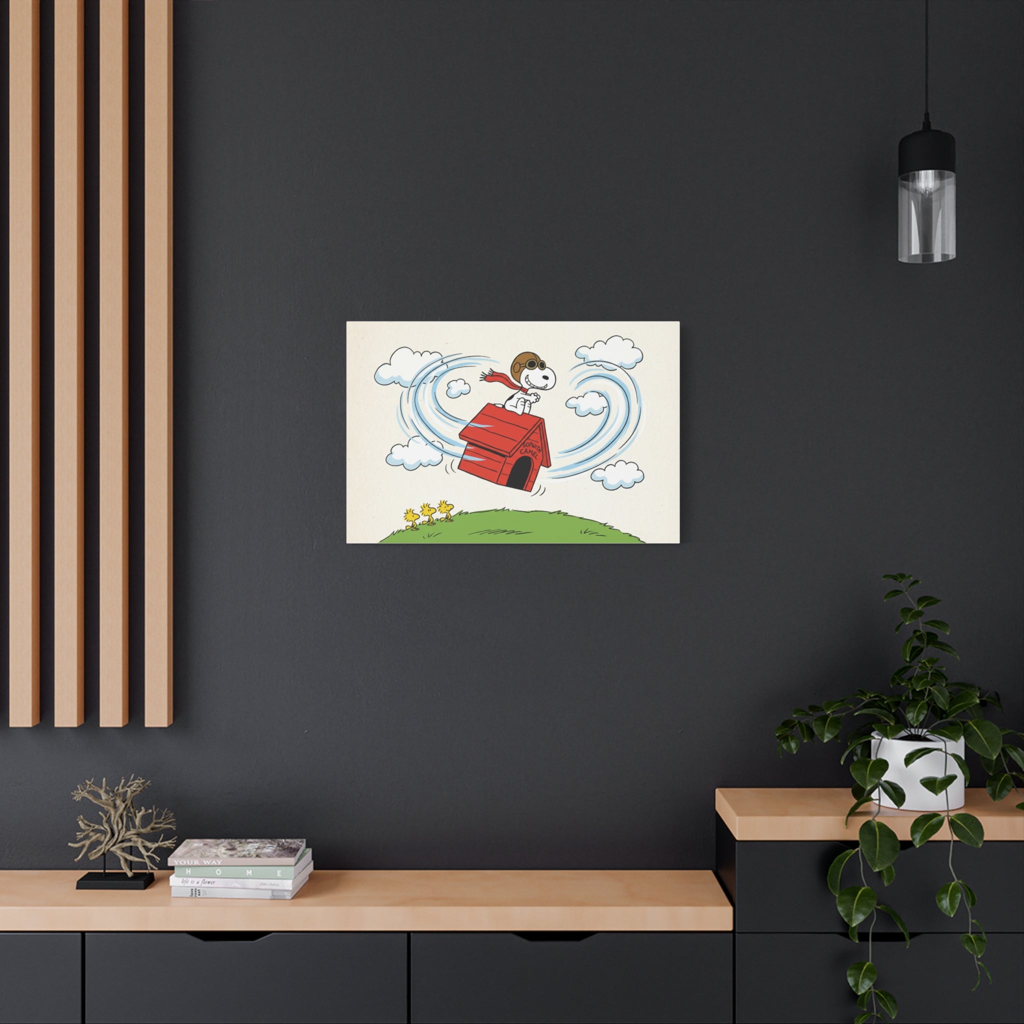 Flying Doghouse Canvas