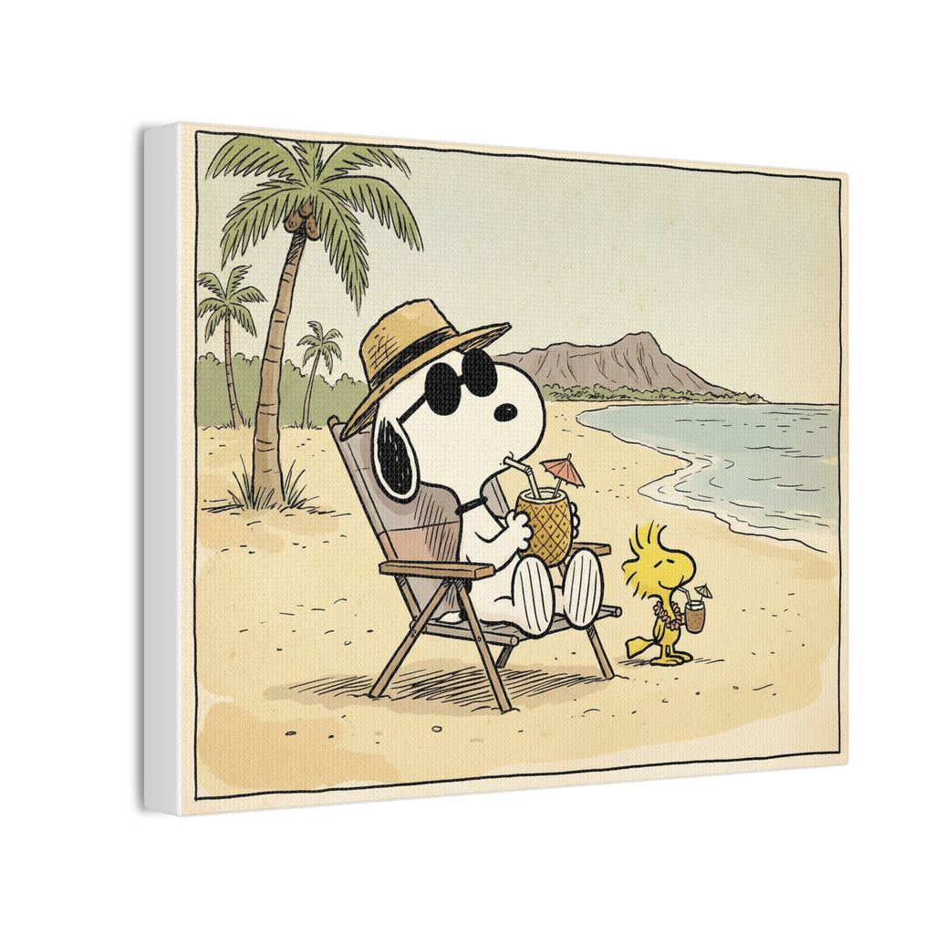 Autumn Doghouse Snooze Canvas