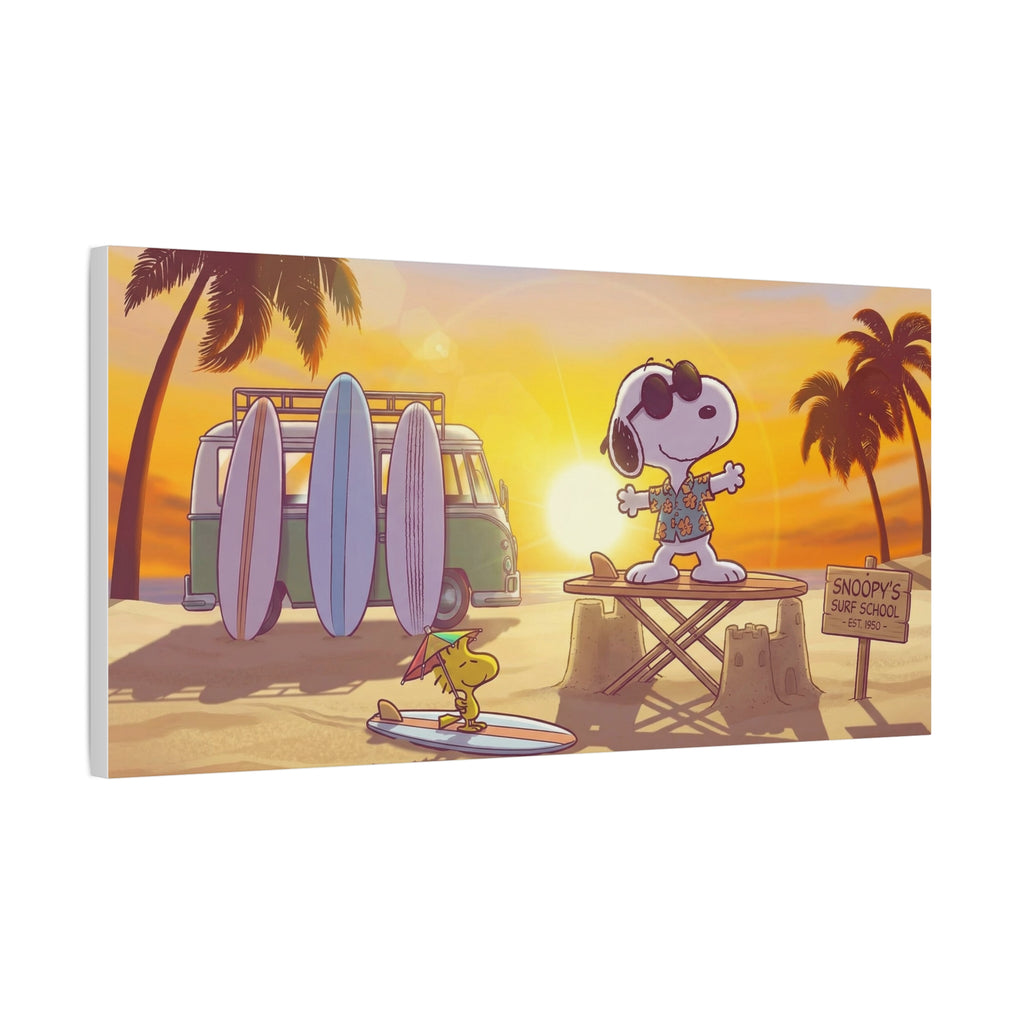 Surfing Snoopy Matte Canvas