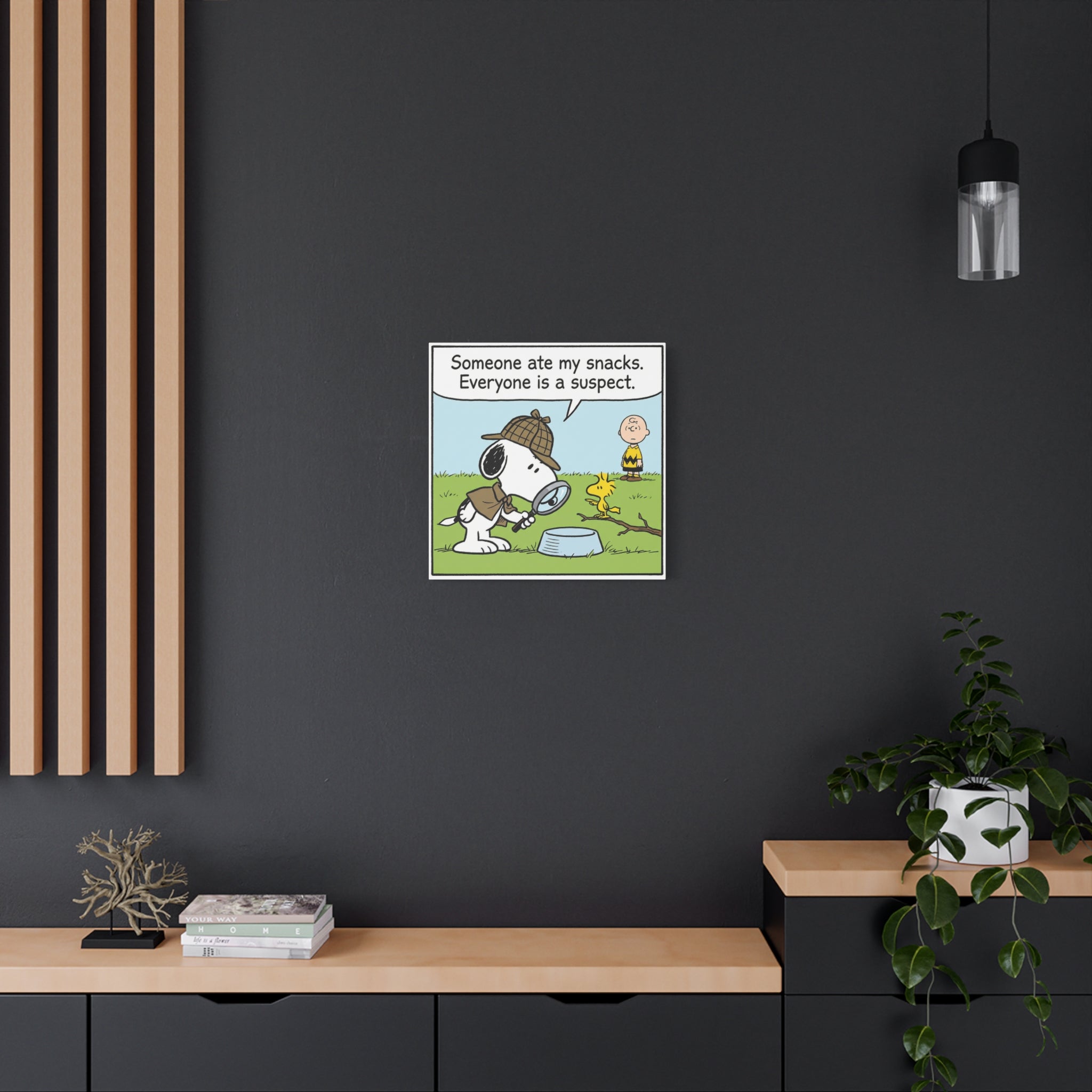 Snoopy Snack Detective Canvas