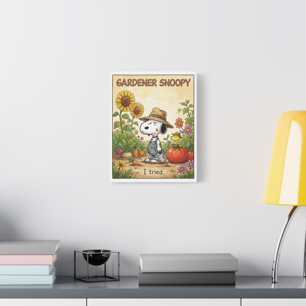 Gardener Snoopy I Tried Canvas