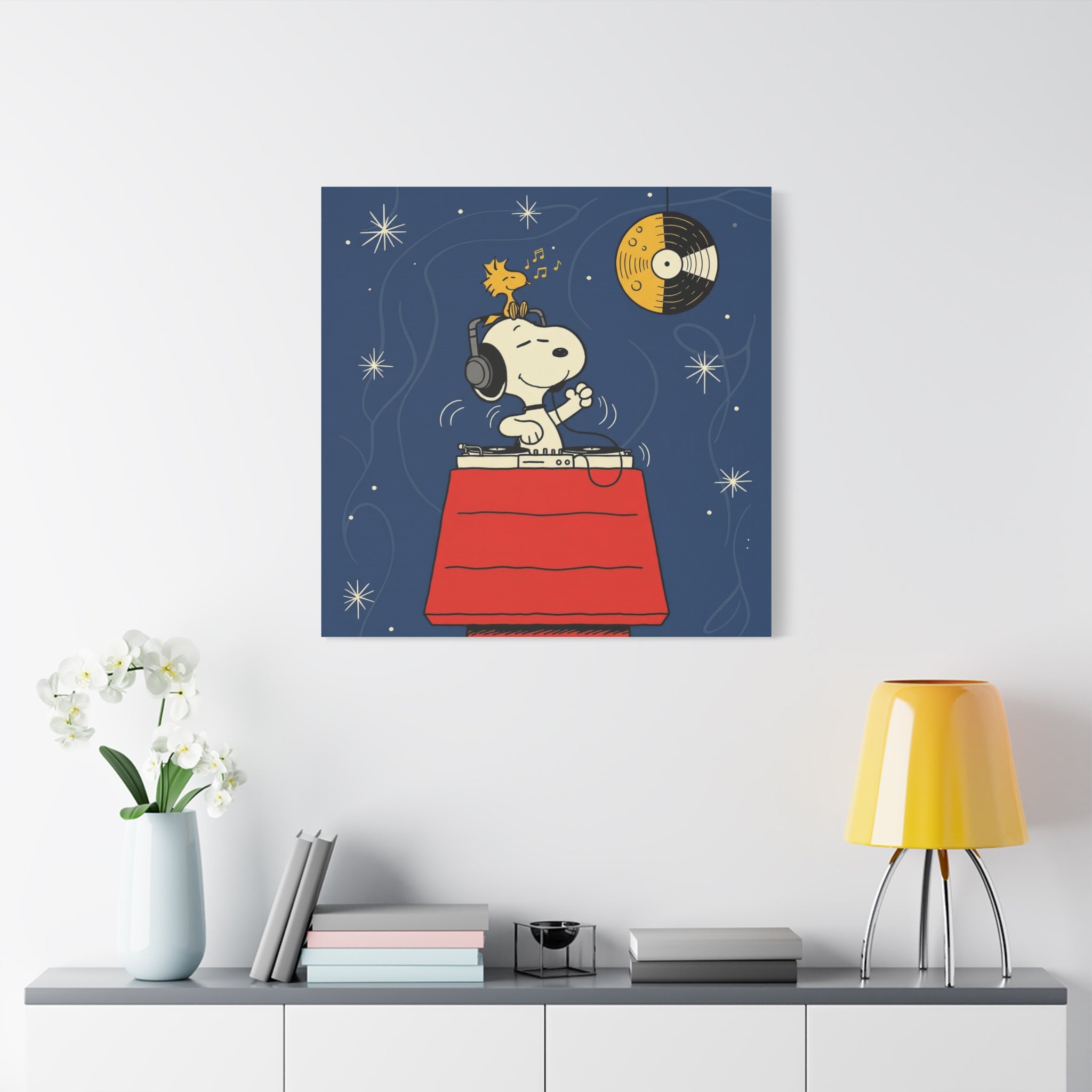 Snoopy DJ Doghouse Canvas
