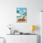 Snoopy Surfboard Beach Drive Canvas