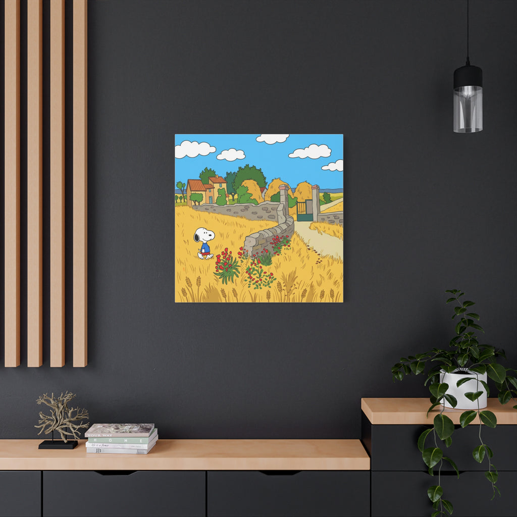 Snoopy Wheat Field Canvas