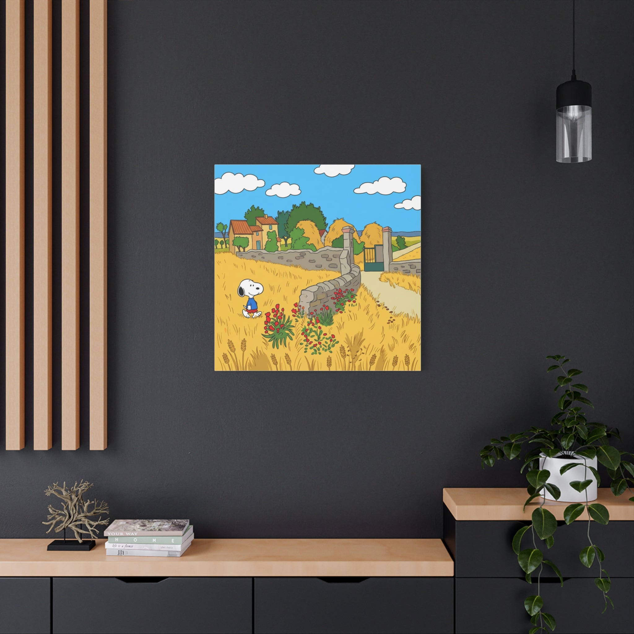 Snoopy Wheat Field Canvas