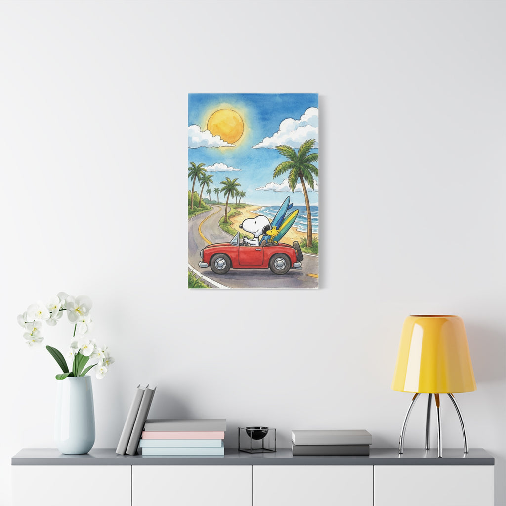 Surf Dog Road Trip Canvas