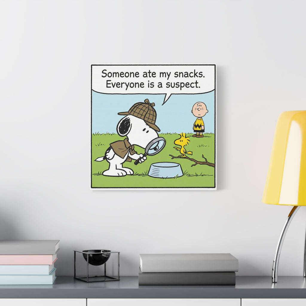Snoopy Snack Detective Canvas
