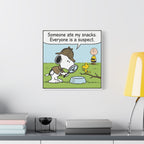 Snoopy Snack Detective Canvas