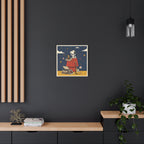 Snoopy Listening to Music Canvas