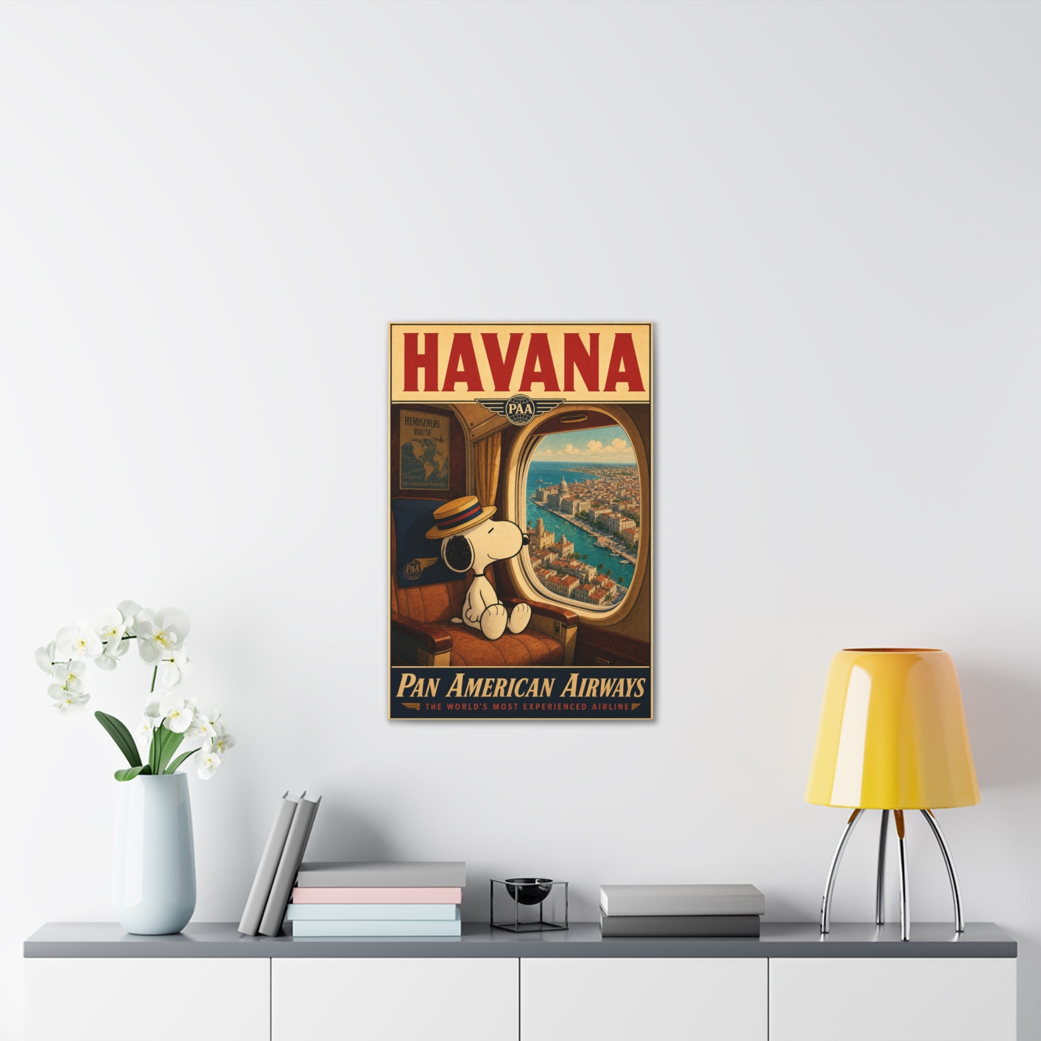 Snoopy Havana Poster Canvas