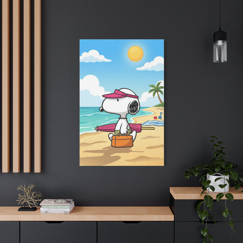 Snoopy Beach Day Canvas