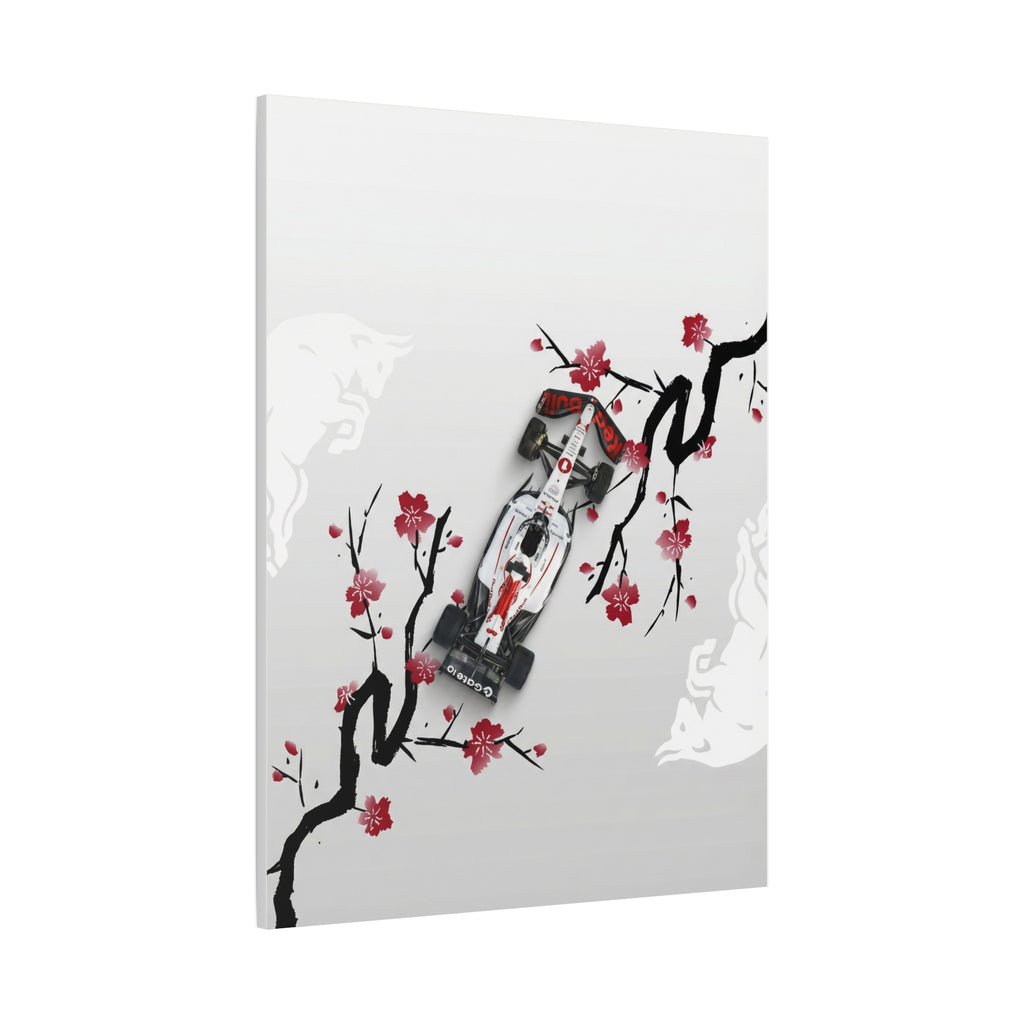 Racing Car Blossom Canvas