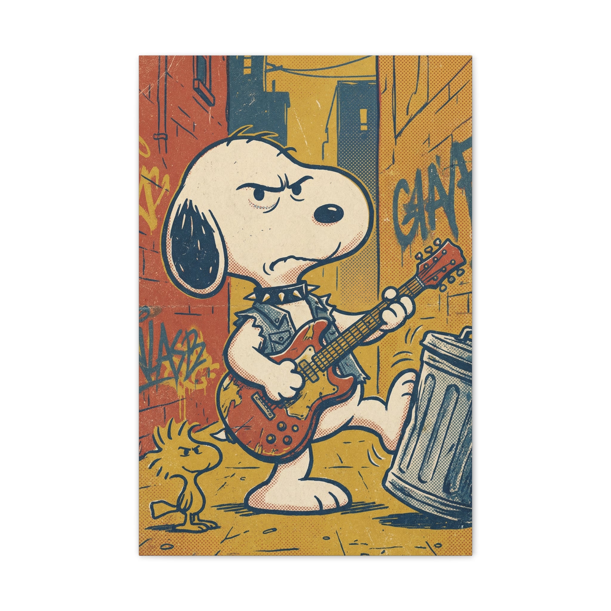 Grunge Rock Snoopy Canvas
