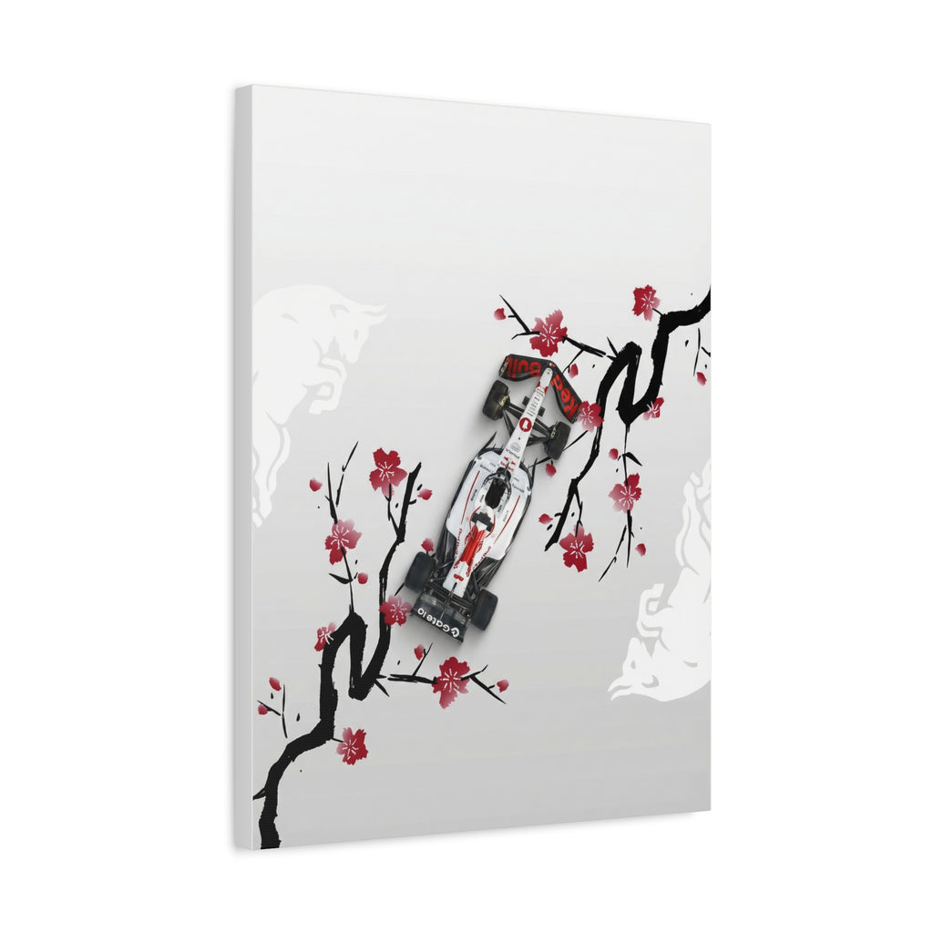 Racing Car Blossom Canvas