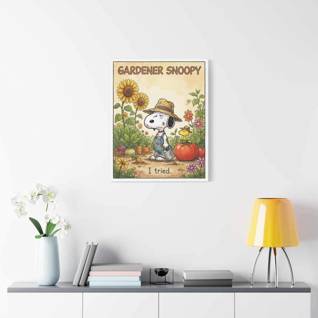 Gardener Snoopy I Tried Canvas