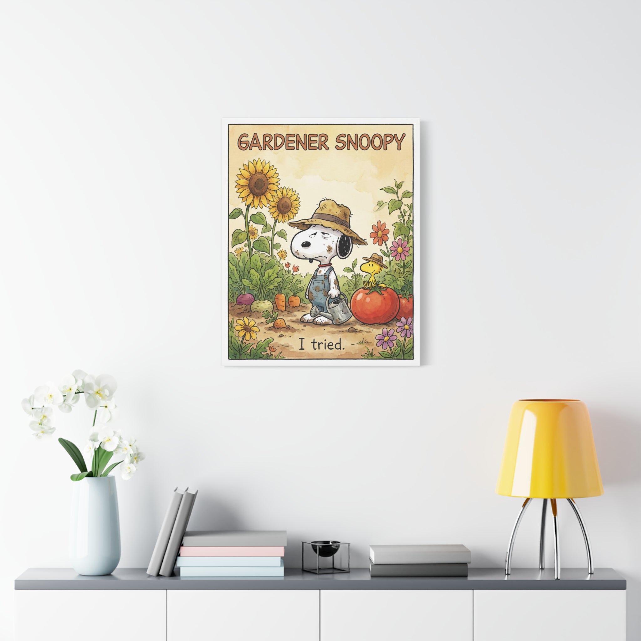 Gardener Snoopy I Tried Canvas