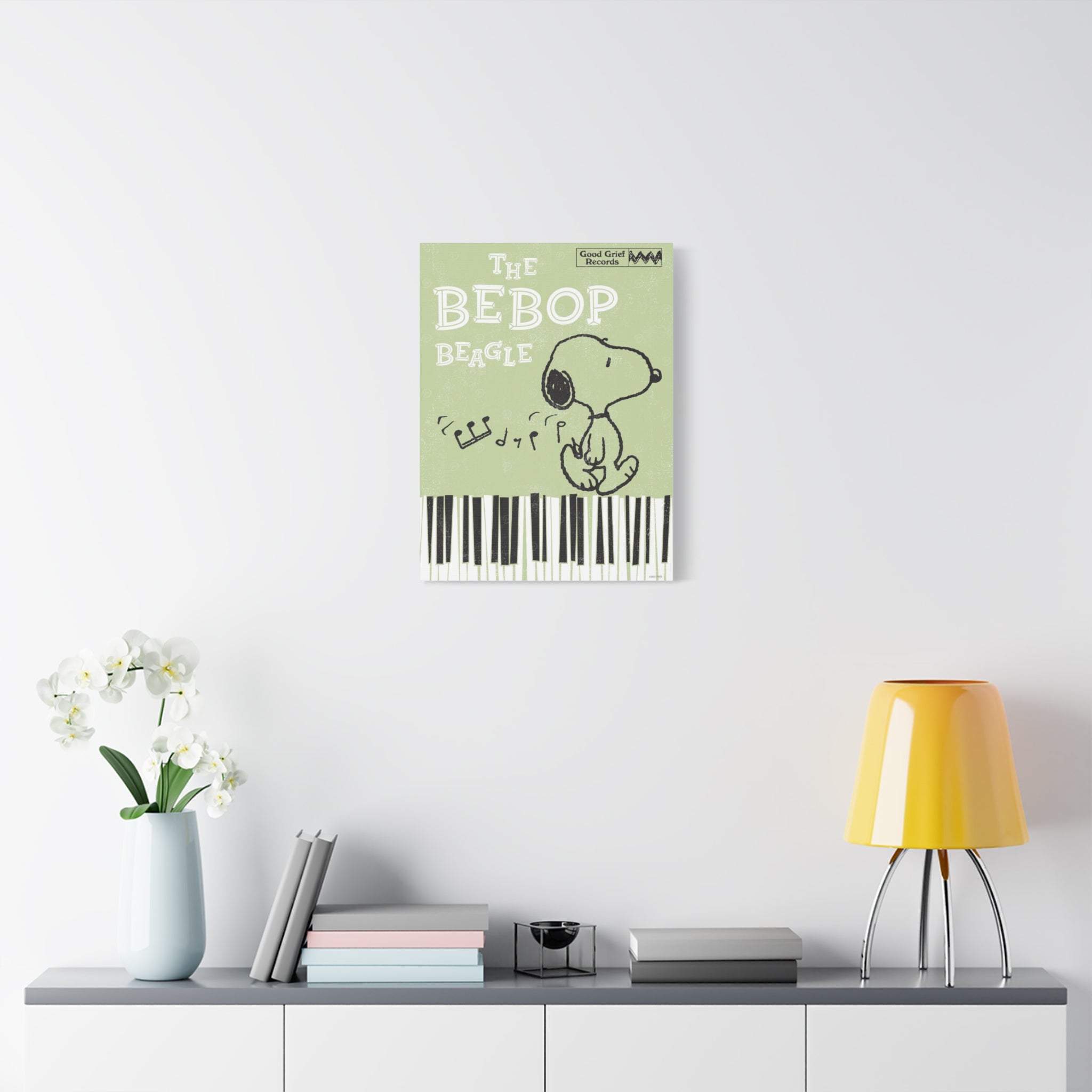 Bebop Beagle Piano Canvas