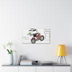 Biker Dog Water Gun Canvas