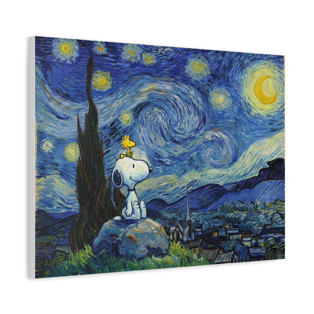 Snoopy Woodstock Starry Canvas
