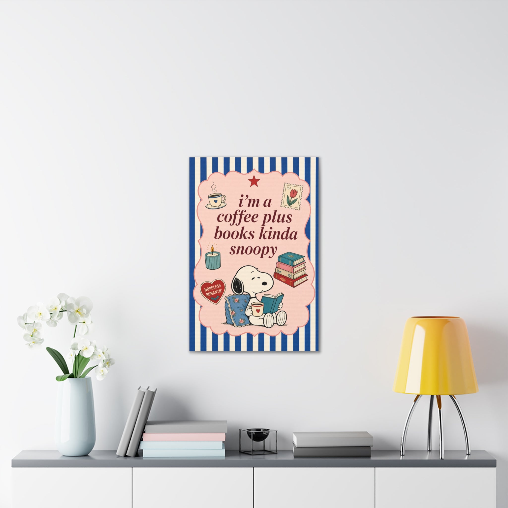 Coffee Plus Books Canvas