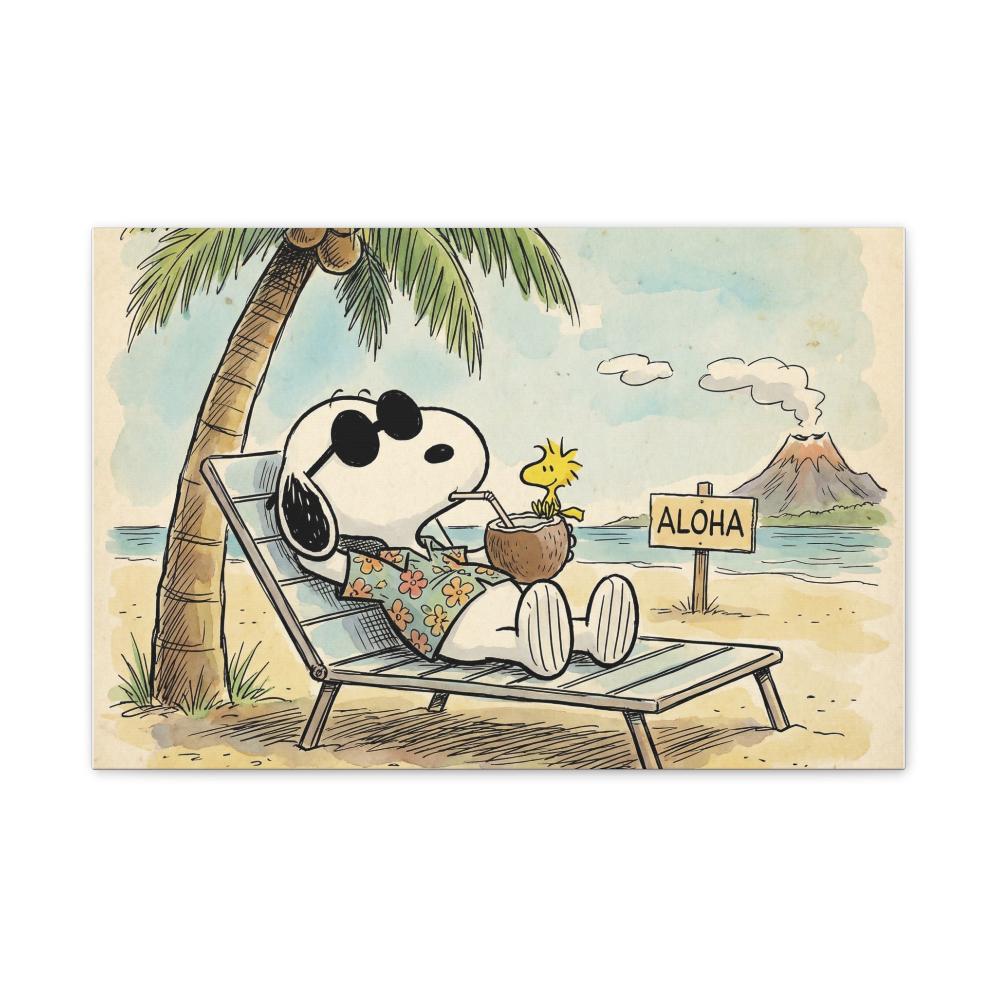 Tropical Aloha Beach Canvas