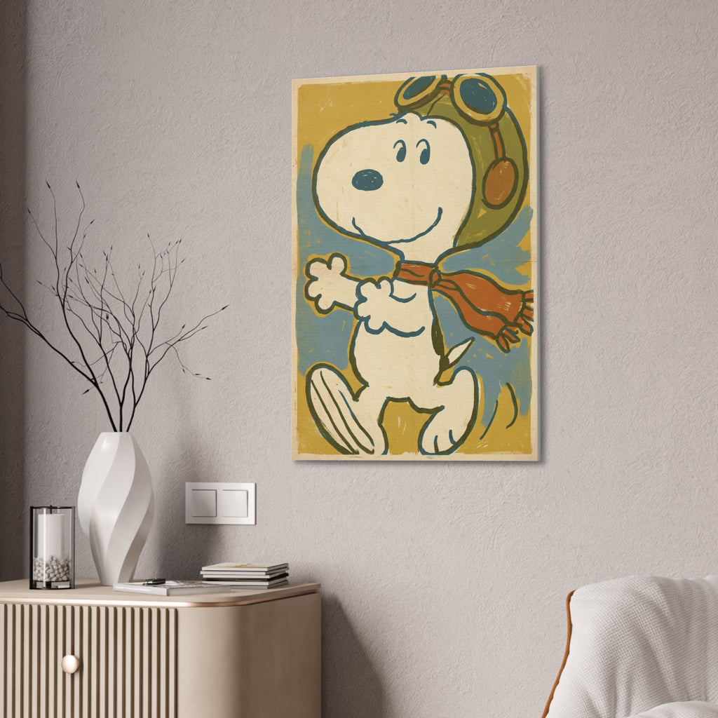 Vintage Snoopy Pilot Canvas