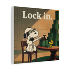 Lock In Snoopy Canvas