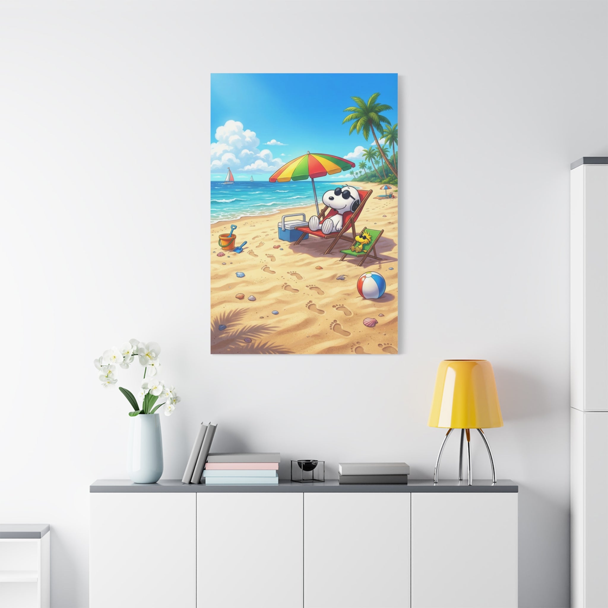 Snoopy Beach Matte Canvas
