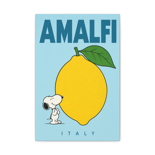 Amalfi Lemon Snoopy Italy Canvas