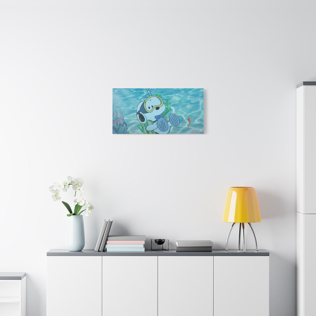 Snoopy Campfire Night Canvas