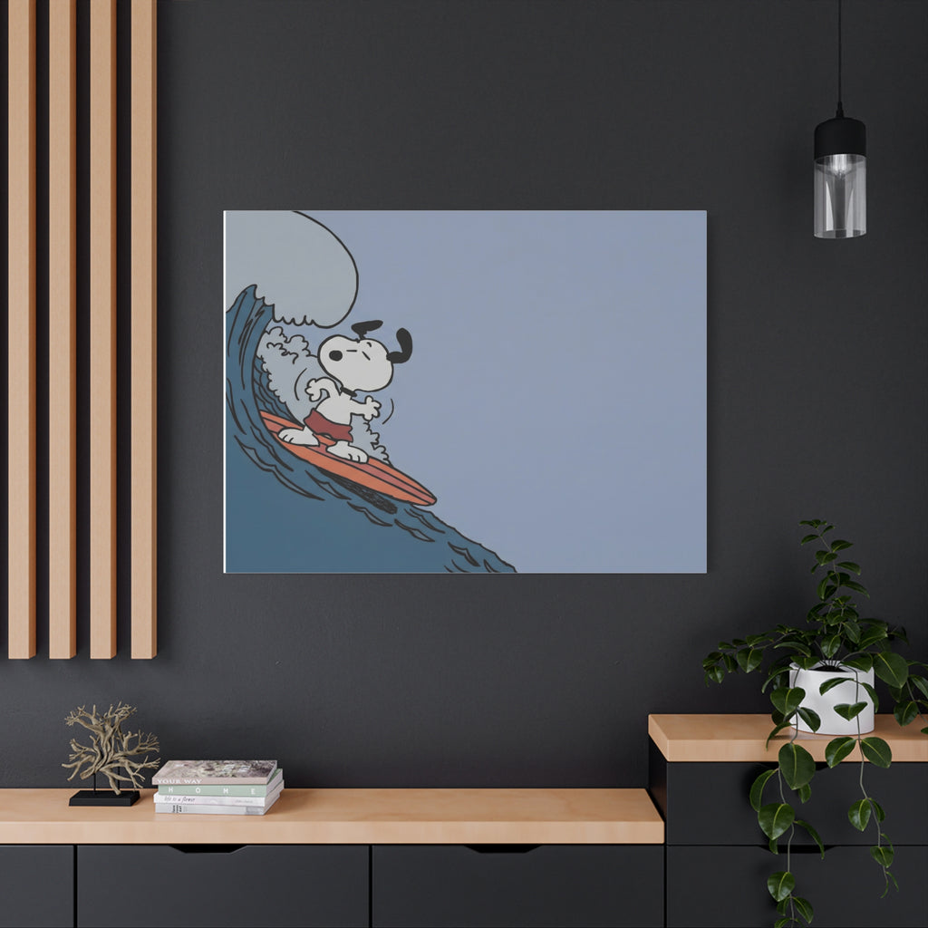 Surfing Dog Canvas