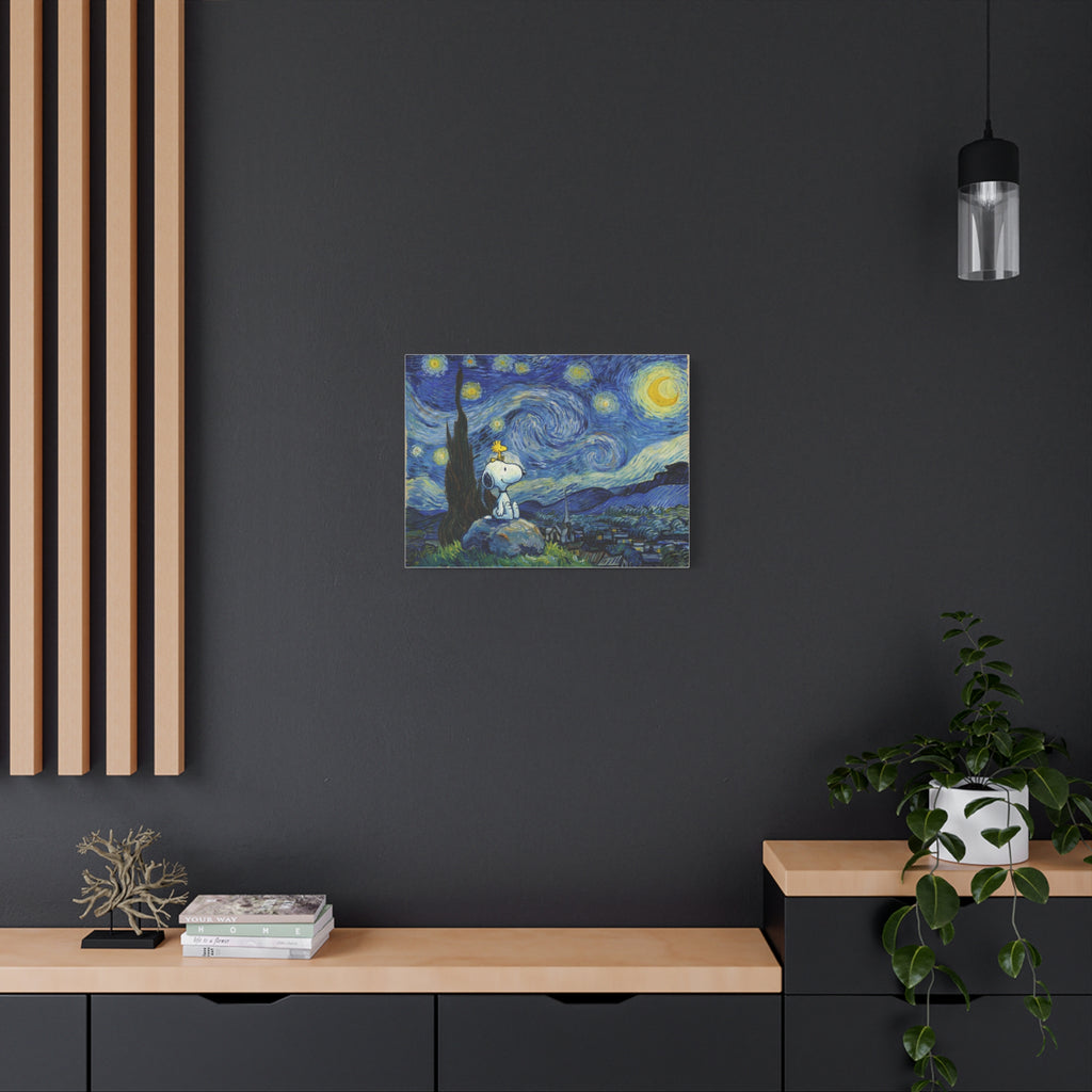 Snoopy Woodstock Starry Canvas