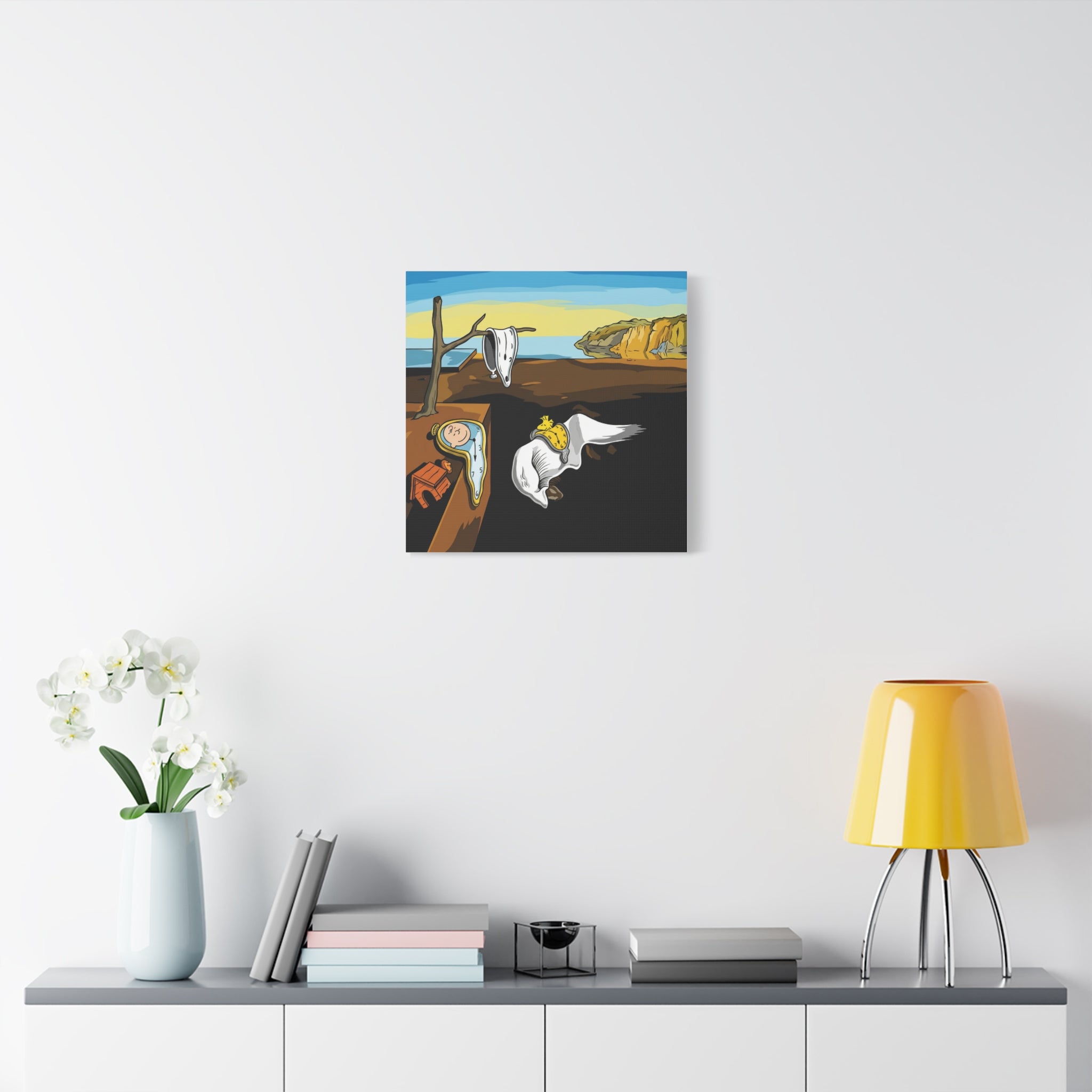 Melting Clocks Snoopy Canvas