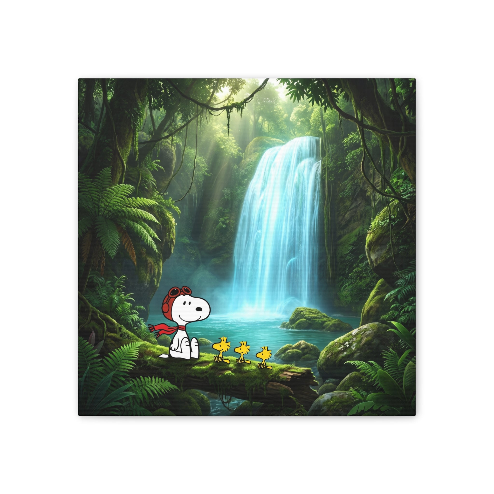 Snoopy Waterfall Canvas