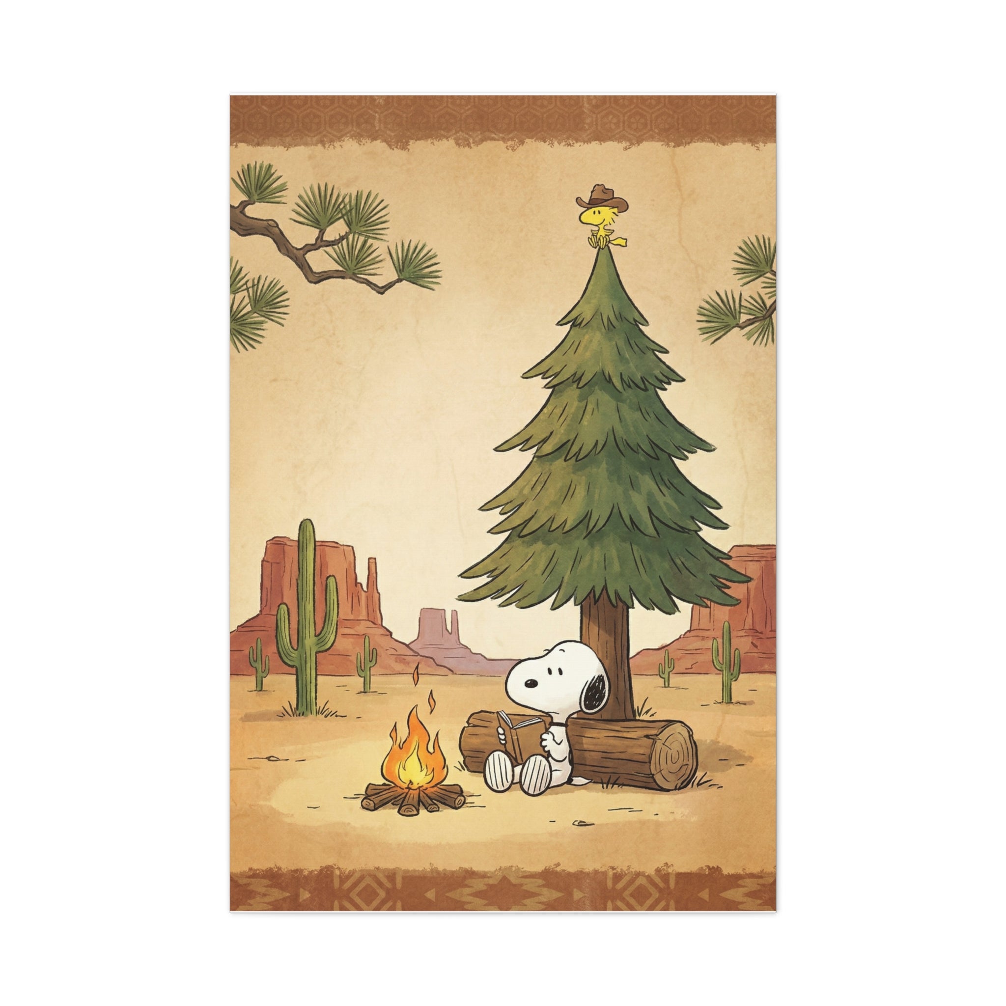 Snoopy Campfire Canvas