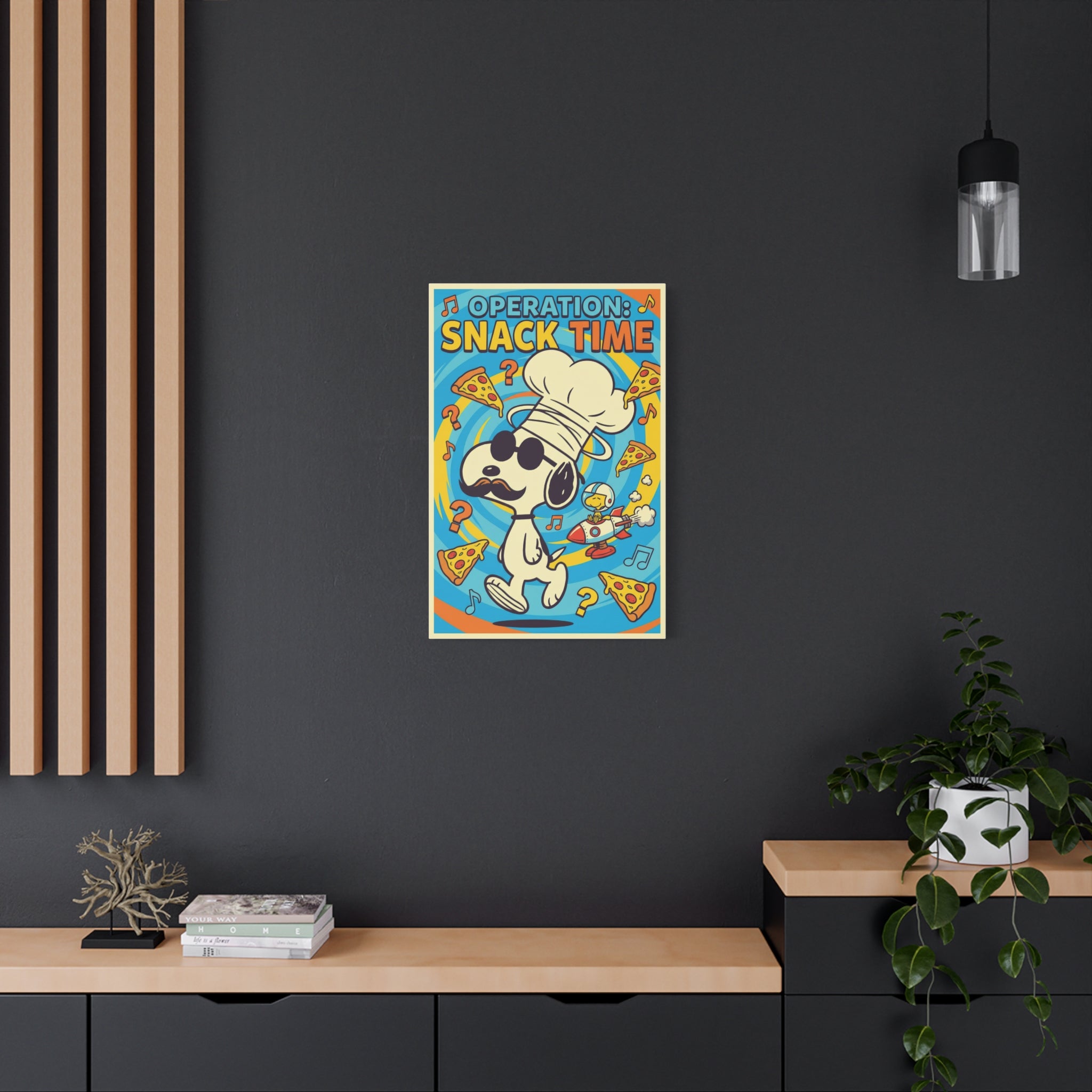 Snack Time Pizza Canvas