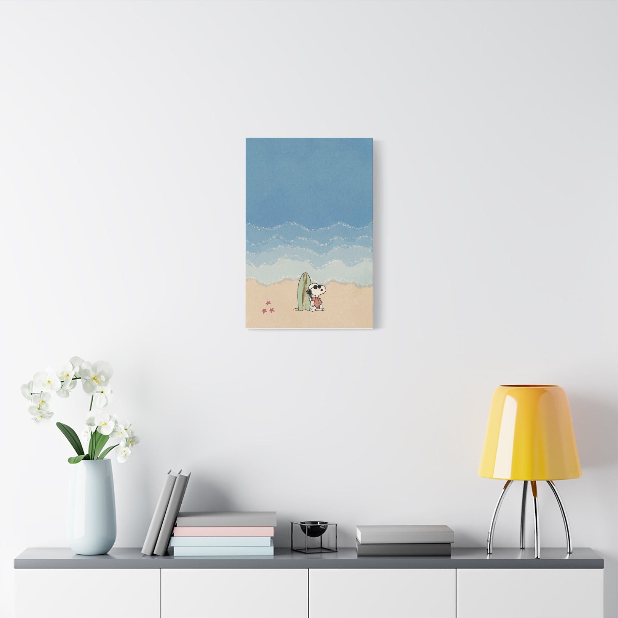Snoopy Surfing Canvas