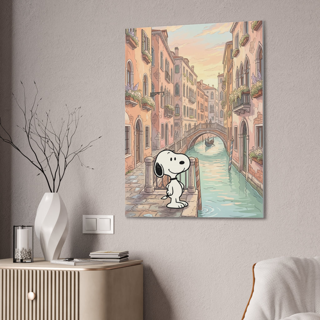 Snoopy in Venice Canvas